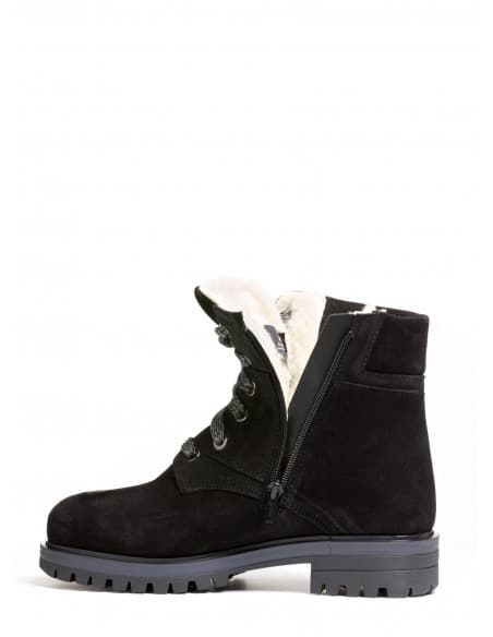 Bottines Canadiennes femme Anfibio cuir doublées 100% Laine Naturelle