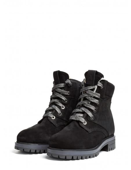 Bottines Canadiennes femme Anfibio cuir doublées 100% Laine Naturelle