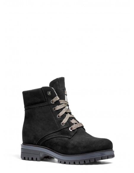 Bottines Canadiennes femme Anfibio cuir doublées 100% Laine Naturelle