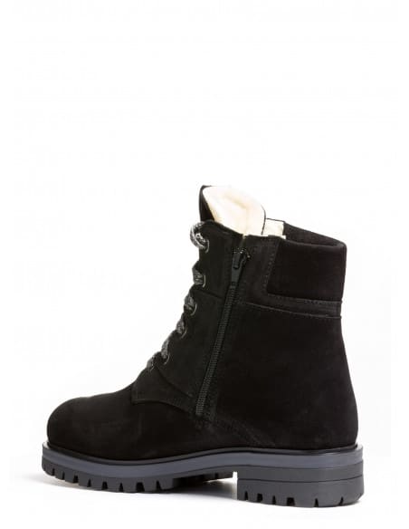 Bottines Canadiennes femme Anfibio cuir doublées 100% Laine Naturelle