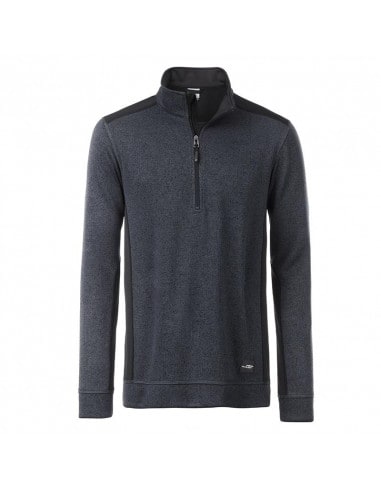 James & Nicholson Men's Reinforced Fleece Sweater