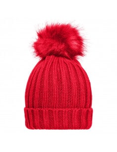 Women's ribbed knit hat with pompon Myrtle Beach