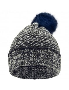 CMTOP Casquette Femme Hiver Avec Pompon Bonnet Echarpe Tube Femme Bonnet de  Laine Tricoté Pom Pom Bonnet Avec Polaire Chaud C