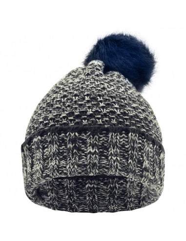 Bonnet hiver chiné doublé polaire Femme avec pompon Myrtle Beach