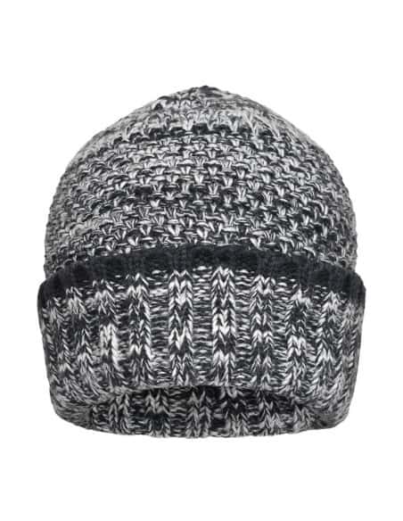 Unisex Heated Sherpa Lined Beanie Cap Thermal  Insulated Lined Interior Gray 