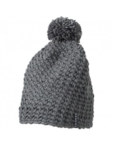 Bonnet femme pompon BH3 grosse maille double polaire hiver