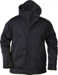 Lined Softshell Winter Jacket with Removable Hood for Men Printer