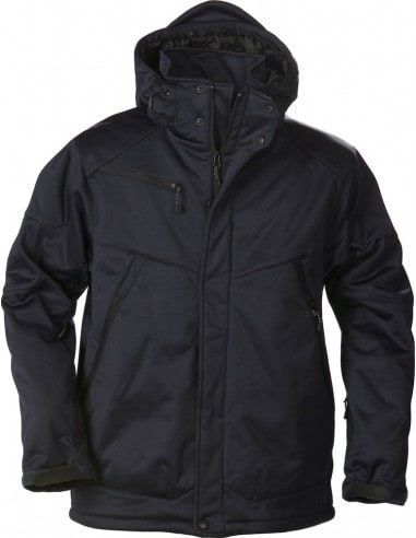 Lined Softshell Winter Jacket with Removable Hood for Men Printer