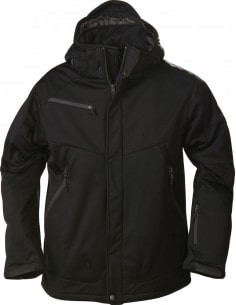 Lined Softshell Winter Jacket with Removable Hood for Men Printer