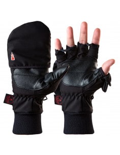 Unisex heated mittens convertible to mittens
