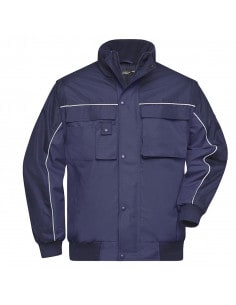 James & Nicholson Men's Winter Work Jacket with removable sleeves