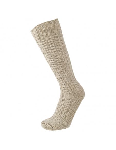 Men's wool and alpaca wool reinforced knee-high stockings
