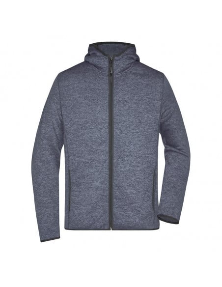 Men's Knitted Fleece Hoody James & Nicholson