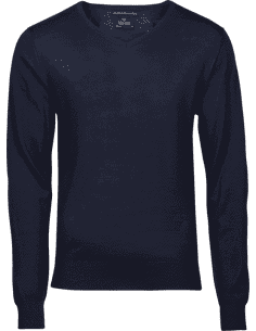 Men's Merino Wool Crew V-Neck Sweater Tee jays