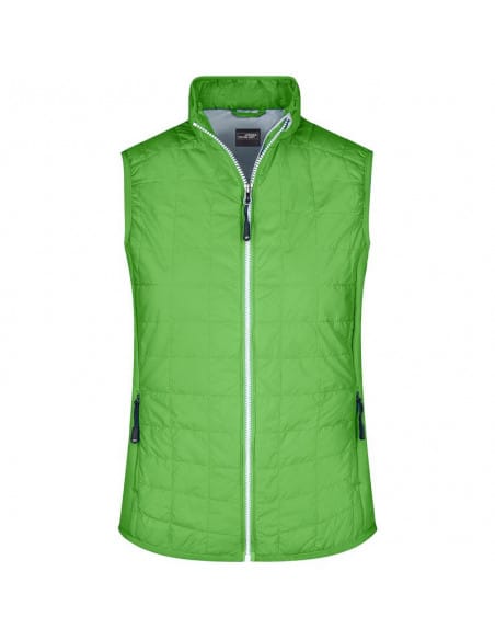 Ladies' Padded Vest in material mix James & Nicholson