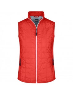 Ladies' Padded Vest in material mix James & Nicholson