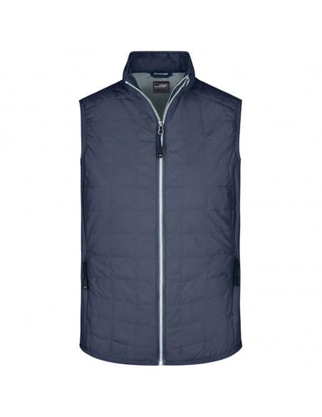 Men's Padded Vest in material mix James & Nicholson