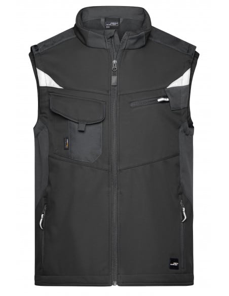 Gilet Softshell renforcée coupe vent imperméable respirant Homme James & Nicholson