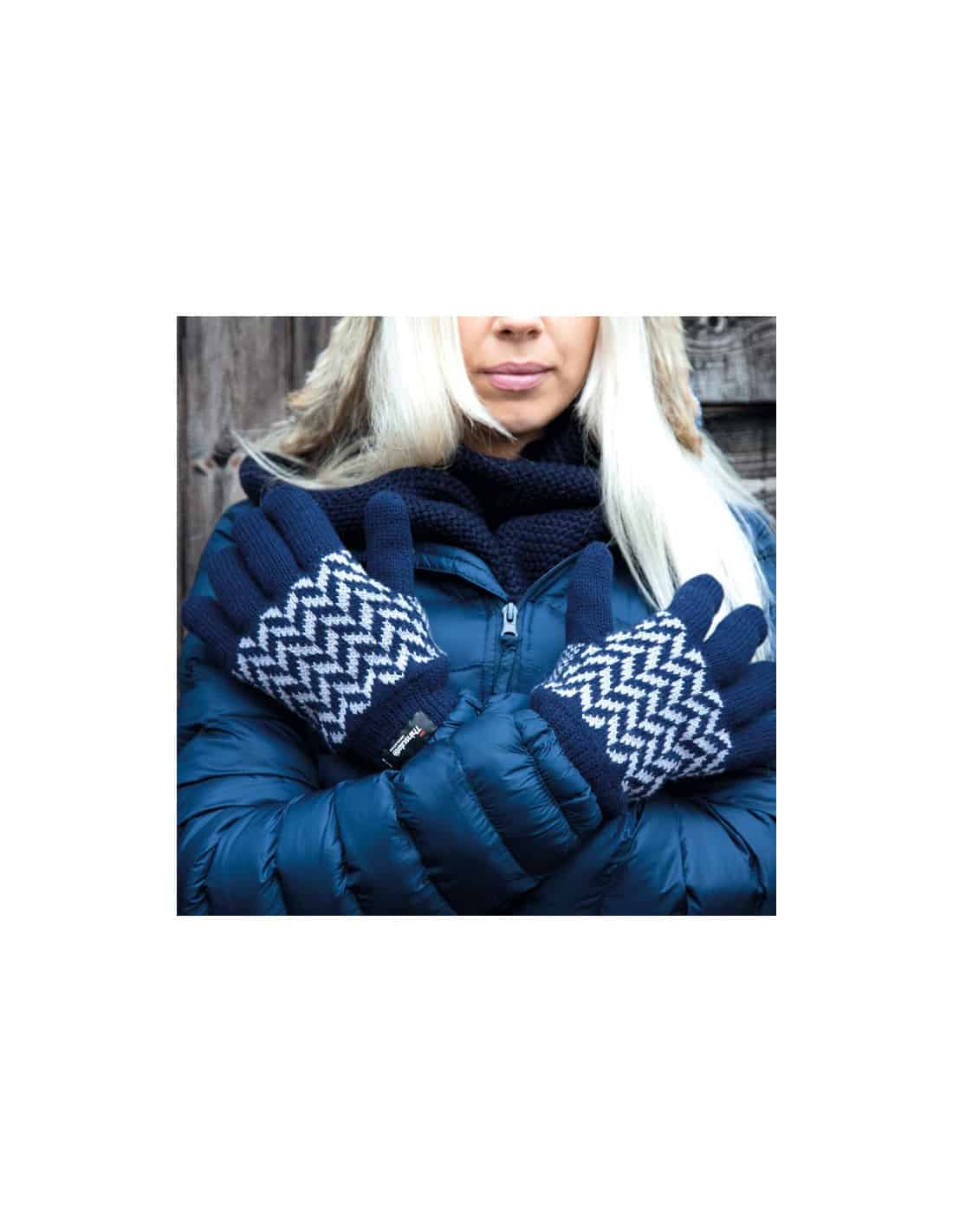 Gants Femme Hiver doublés Thinsulate à motifs