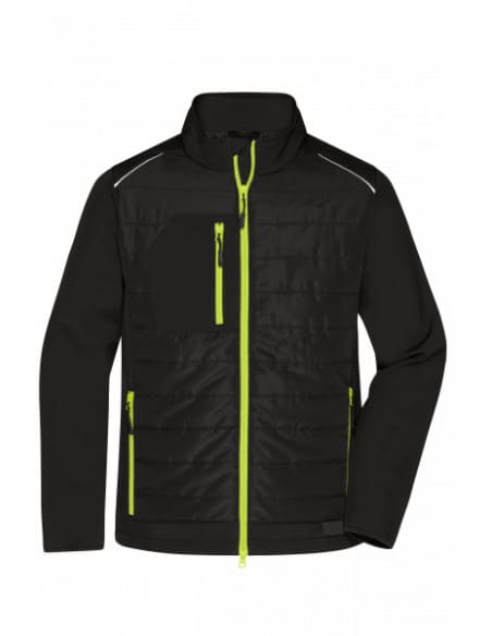 Men's Hybrid Jacket Synthetic Down Dupont Sorona James & Nicholson