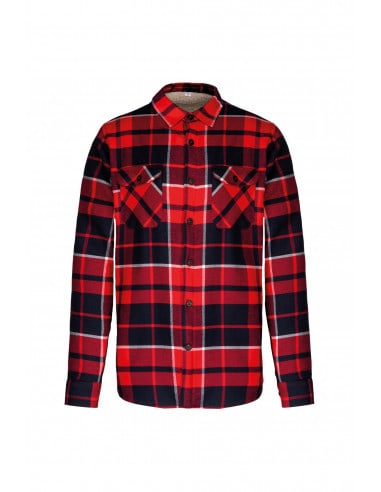 Winter shirt for men with sherpa lining