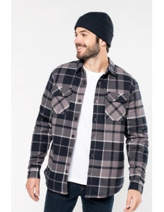 Winter shirt for men with sherpa lining