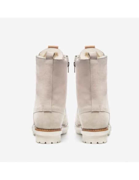 Bottes d'hiver Canadiennes femme Anfibio Bree cuir doublées 100% Laine Naturelle