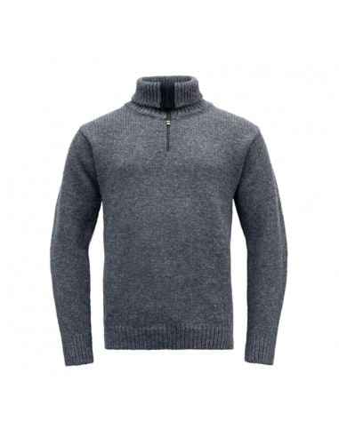 Unisex 100% Virgin Wool Zip Neck Sweater