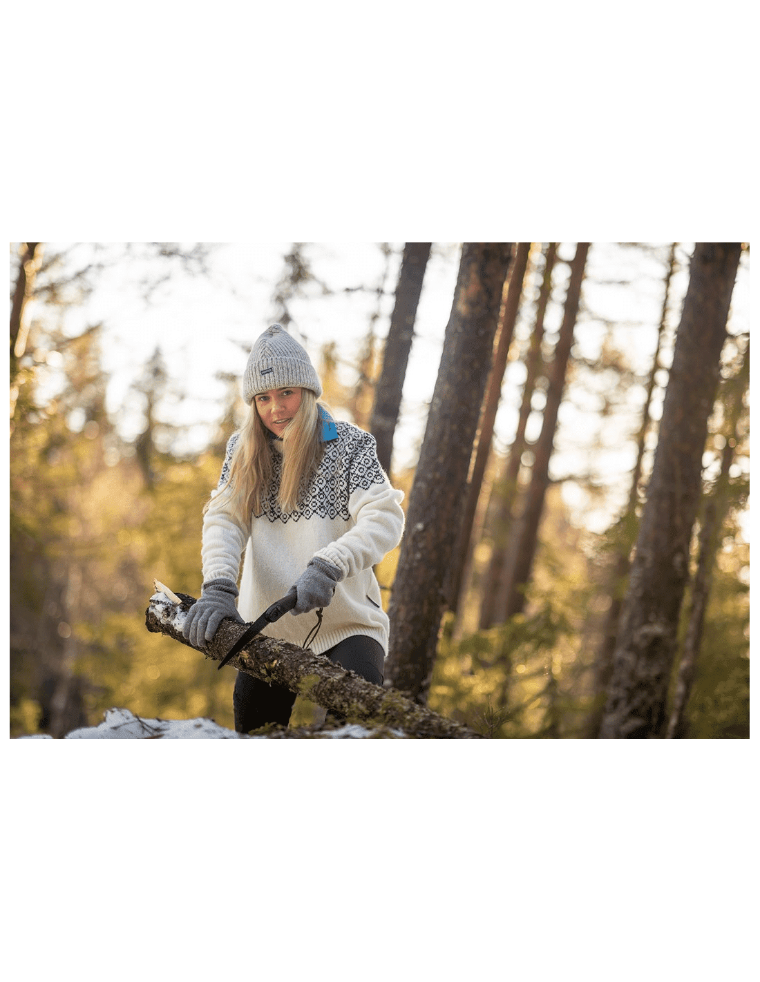 Bonnet d'hiver Snowy Fair Isle pour femme 100% laine commerce