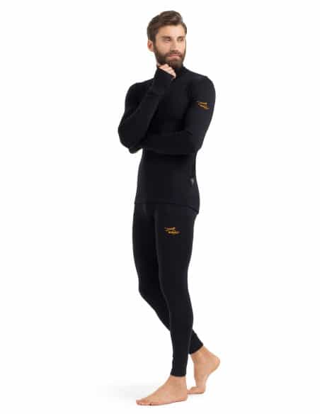 Men's thermal jersey with zipped collar in Merino wool -30°C