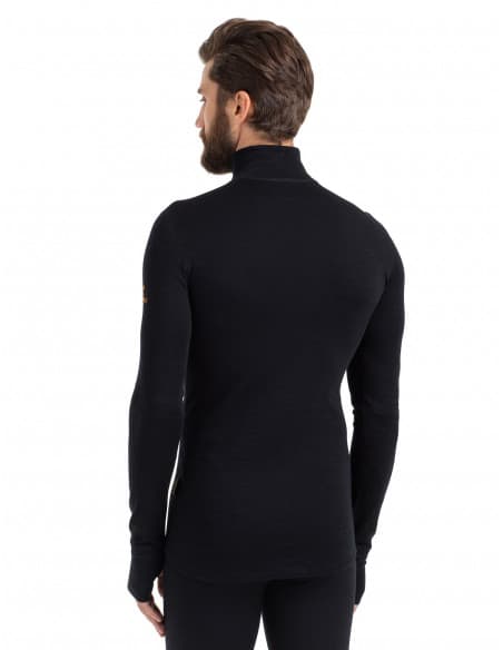 Men's thermal jersey with zipped collar in Merino wool -30°C